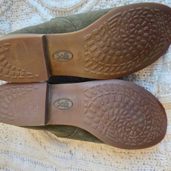 NEW Sofft Women's Naisbury Leather Slip On Shootie Round Toe Size 11M Dark Green - Picture 7 of 10